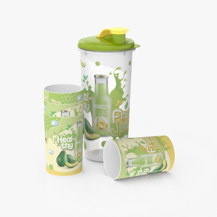 Teko Kulkas Set Gelas/ Cluny Set JUicer Biggy Home / teko beranak motif buah