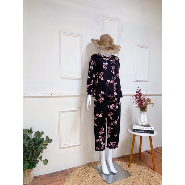 ONE SET RAYON FULL KANCING (PILIH MOTIF) / PIYAMA RAYON WANITA MURAH / PAJAMAS BUSUI / DAILY SET-KC 13