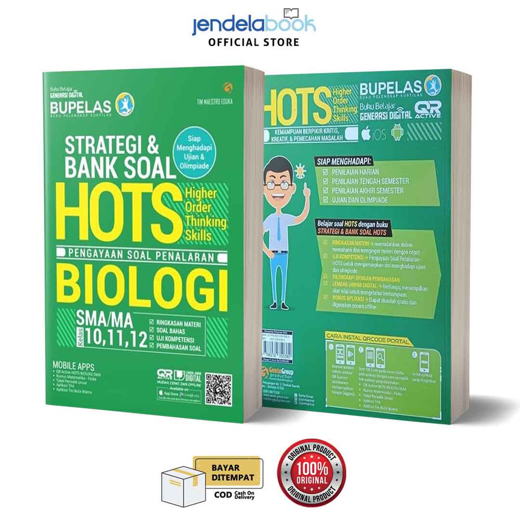 Buku Pelajaran Strategi & Bank Soal Hots SMA Biologi Fisika Kimia Kelas 10 11 12-Soal Hots Biologi
