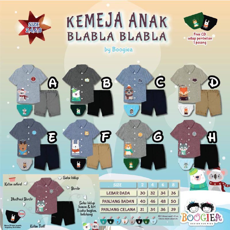 Setelan Kemeja Blabla Blabla by Boogiea