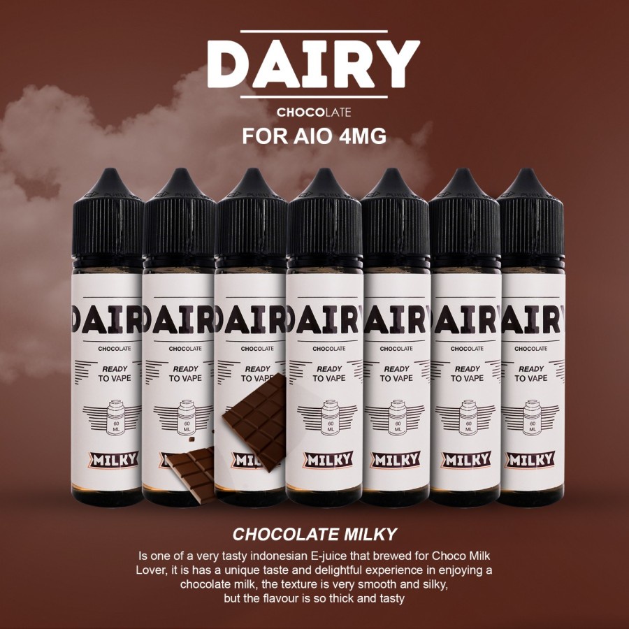 Liquid Dairy Milky Chocolate Milk 60ML 4Mg by Ray Vapor Berpita Cukai