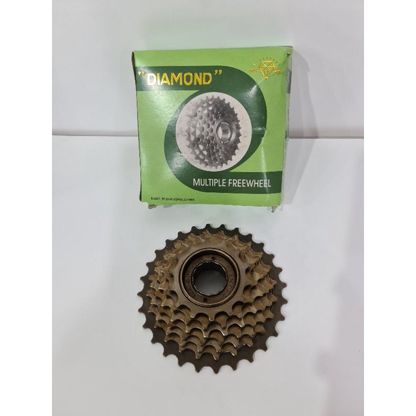 Sprocket  6 Speed | 7 Speed  Ulir/drat Gir belakang 14-28T Diamond