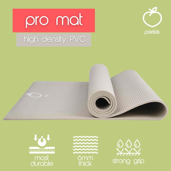 Yoga Mat PVC 6mm - Perkis Pro Mat (Exercise Mat, Matras Olahraga)