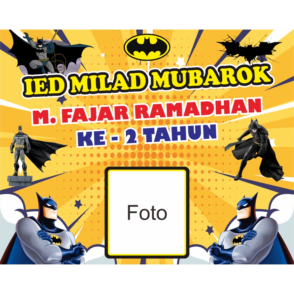 Banner/Backdrop ulang tahun Batman