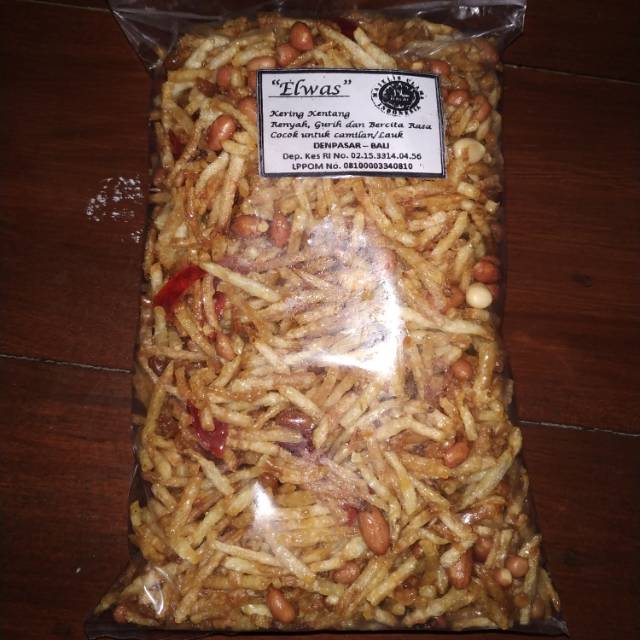

Kering Kentang Elwas enak, gurih mantab berat 500gr halal