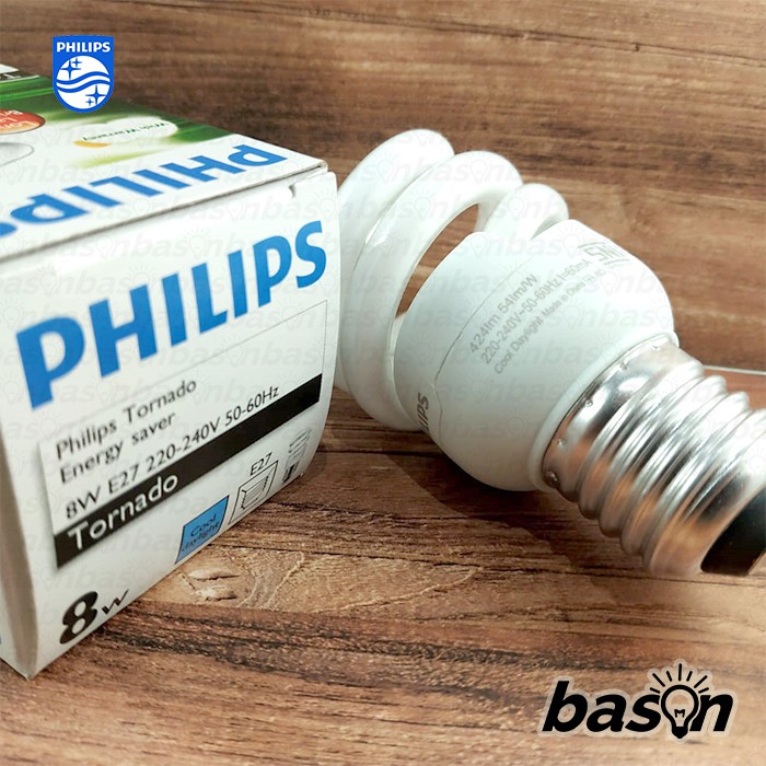 PHILIPS Tornado 8W | Lampu Spiral Hemat Energi | E27