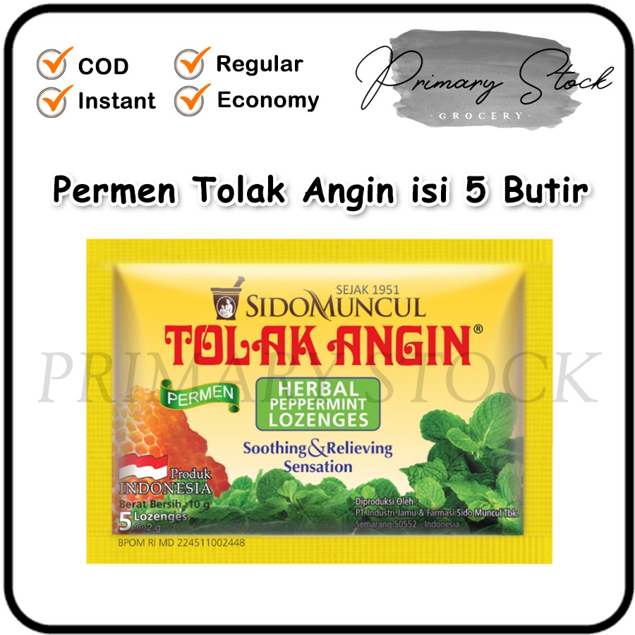 

Permen Tolak Angin Sachet Permen Pelega Tenggorokan Saset