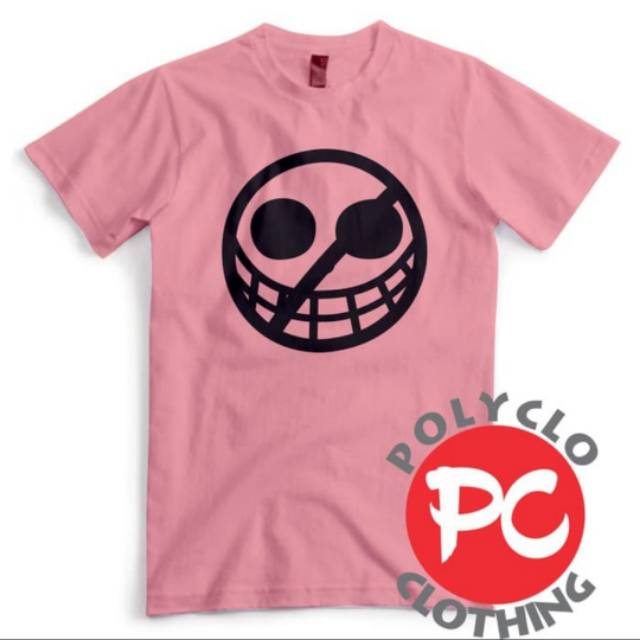 KAOS ANIME ONE PIECE DOFLAMINGO LOGO KATUN COMBED 30S