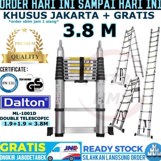 Tangga Dalton 1001D Telescopic Teleskopik Termurah Free Ongkir