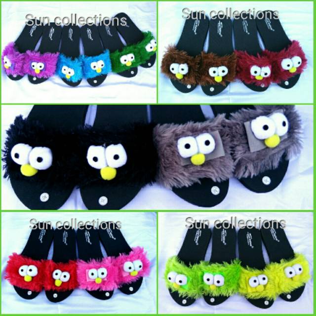 Sandal Bulu  kokop Selop Angry bird 1Kg 11 pasang 