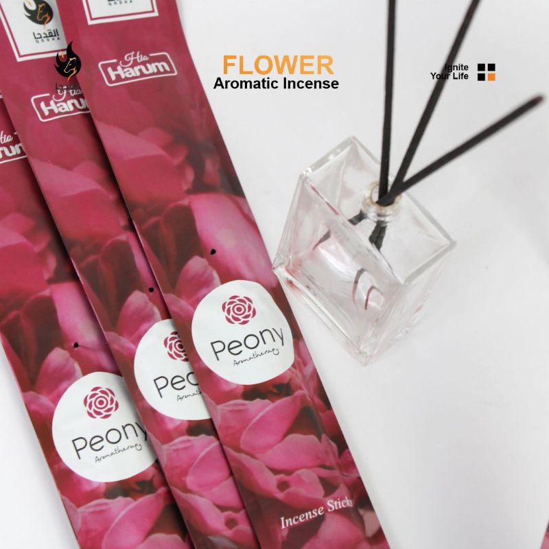 Bukhur Buhur Dupa Lidi Stick Aromaterapi QODHA Hio Harum Isi 20 Sticks Aroma PEONY