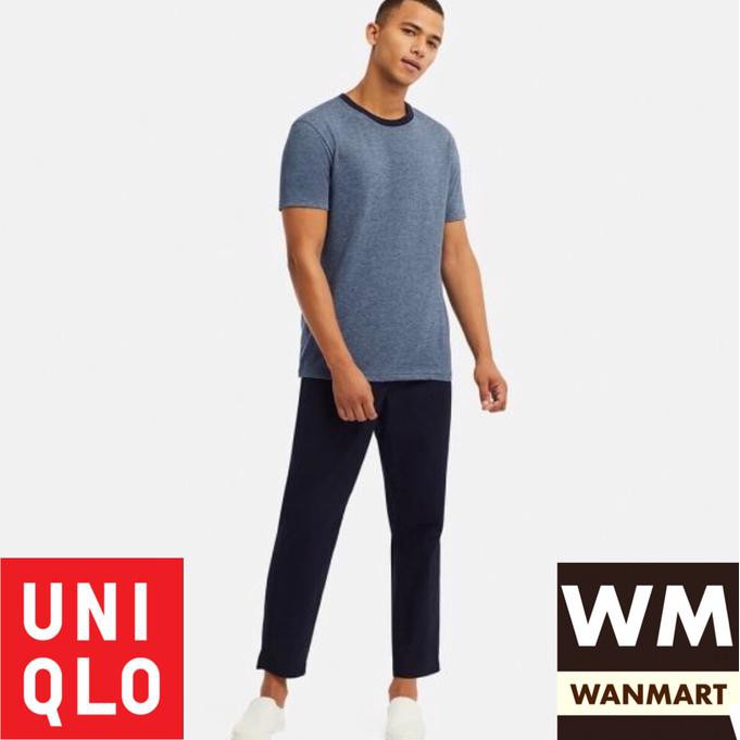 Pengiriman Cepat UNIQLO Men Pants Celana Ankle Rileks Pria Navy BARANG BAGUS