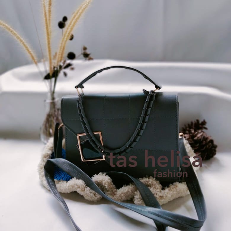 tas slempang wanita elegan fashion bag woment croco rantai daemon kulit