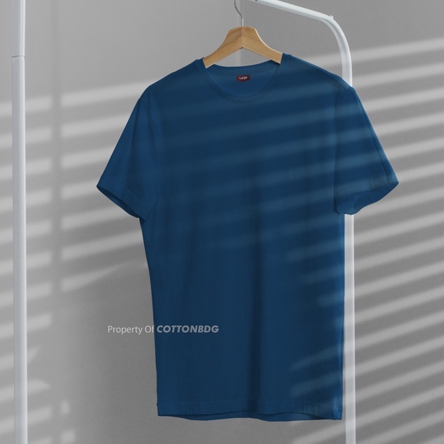 KAOS POLOS PRIA YOUNG NAVY TANGAN PENDEK UKURAN S-XL BAHAN COTTON COMBED 30S ORGINAL