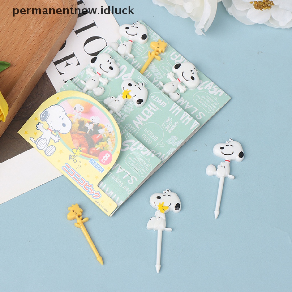 8 Pcs Garpu Buah Mini Bentuk Kartun Hewan Untuk Anak