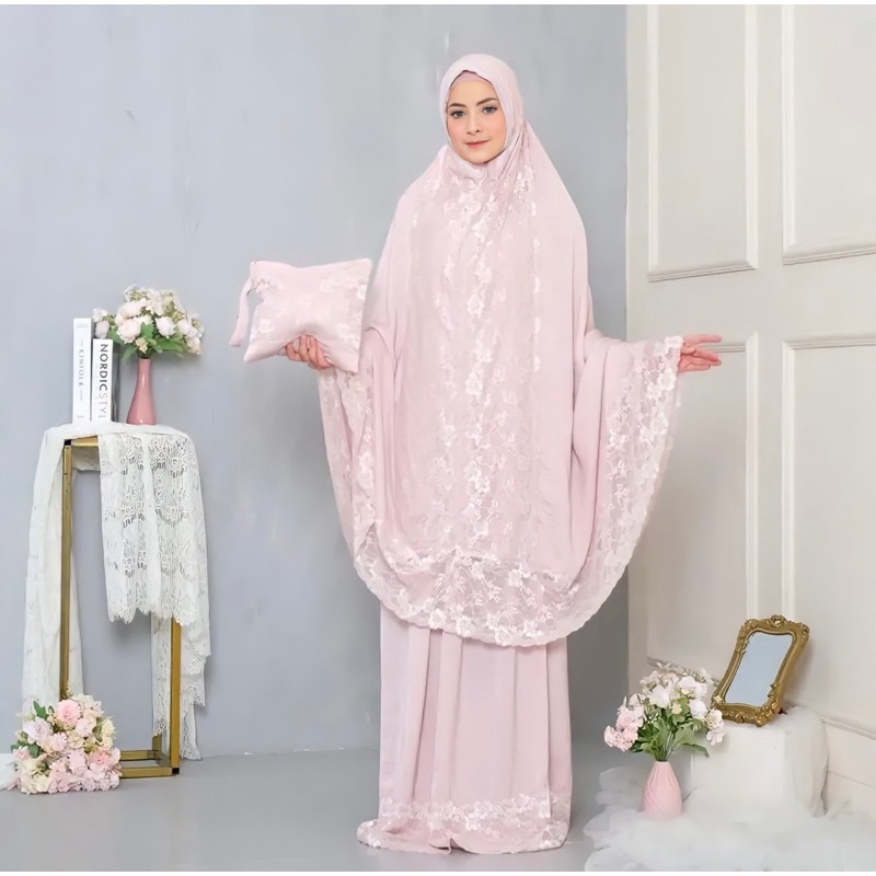 Mukena Zara 2 in 1 / Mukena Dewasa / Mukena Zara Premium