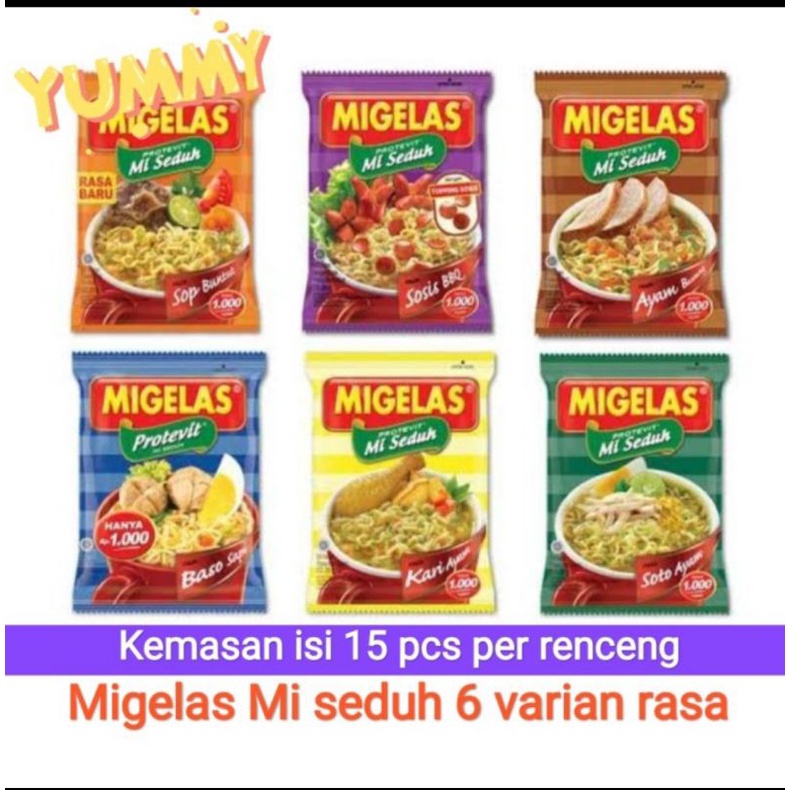 

1 rcg mi gelas migelas isi 15 pcs eceran 1000