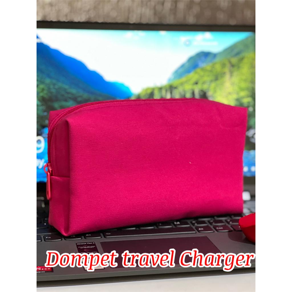 Fawn'G Handmade - Dompet Travel Charger Boxy Pouch Bahan Kanvas