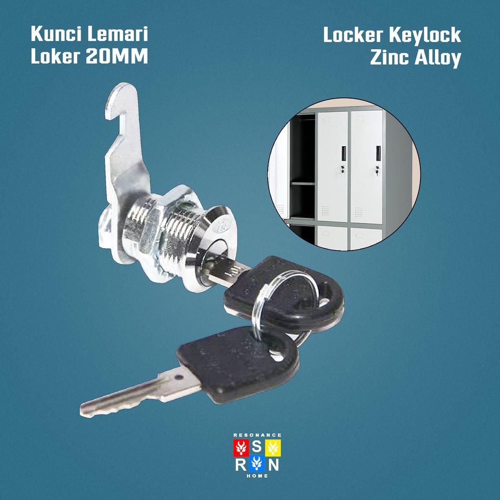 Kunci Laci Lemari Loker Cam Lock 20mm / Locker Keylock Resonance Home