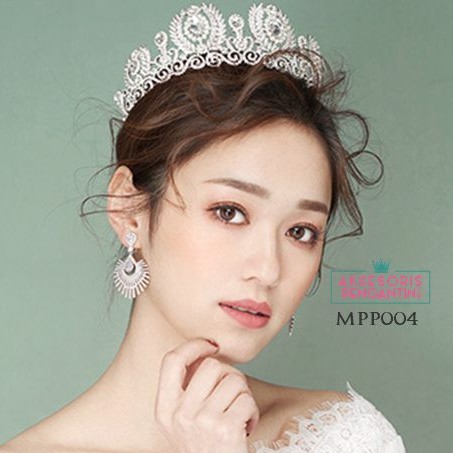 [PALING LARIS] HEADPIECE AKSESORIS WEDDING MAHKOTA PENGANTIN CRYSTAL MPP003