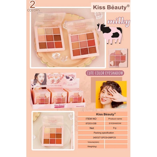 [ECER] EYESHADOW  KISS BEAUTY GIRLS MAKE UP | Eyeshadow milky NO.87132-03 | 87203-03