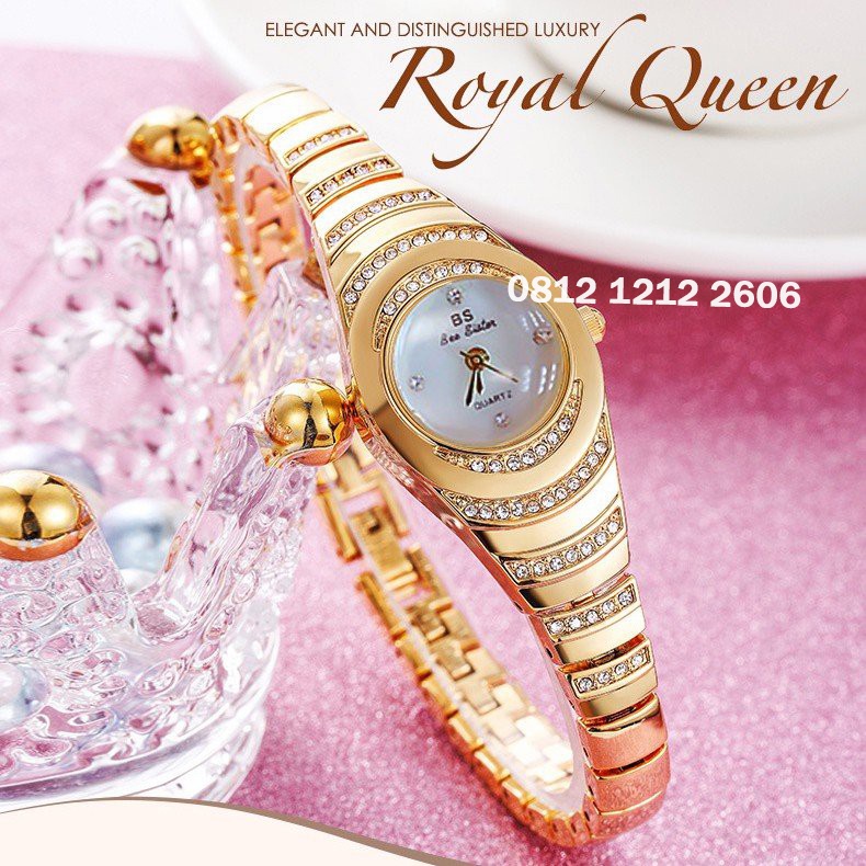 Jam tangan wanita BS GOLD kelip elegan