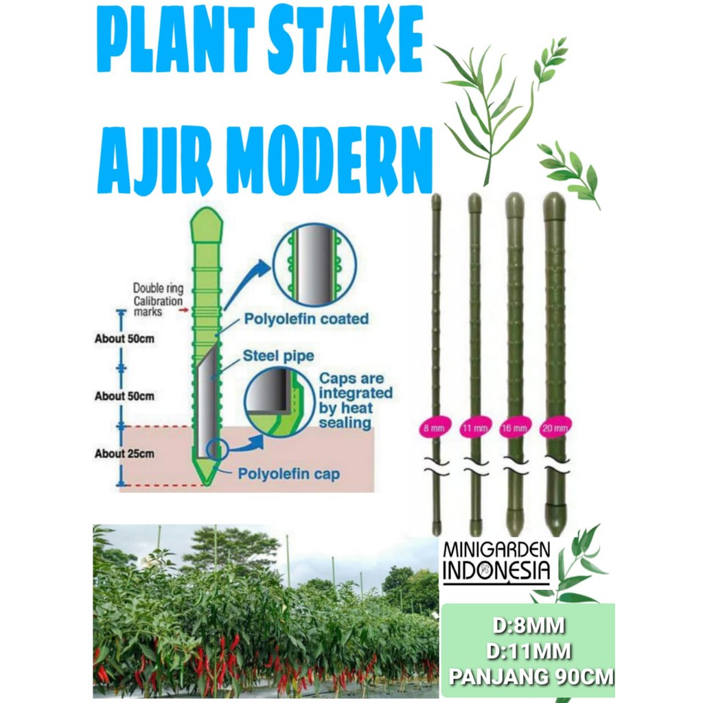 PLANT STAKE AJIR MODERN 90 CM KUALITAS JEPANG penyangga tanaman merambat turus 0,8X90 CM 1,1X90CM