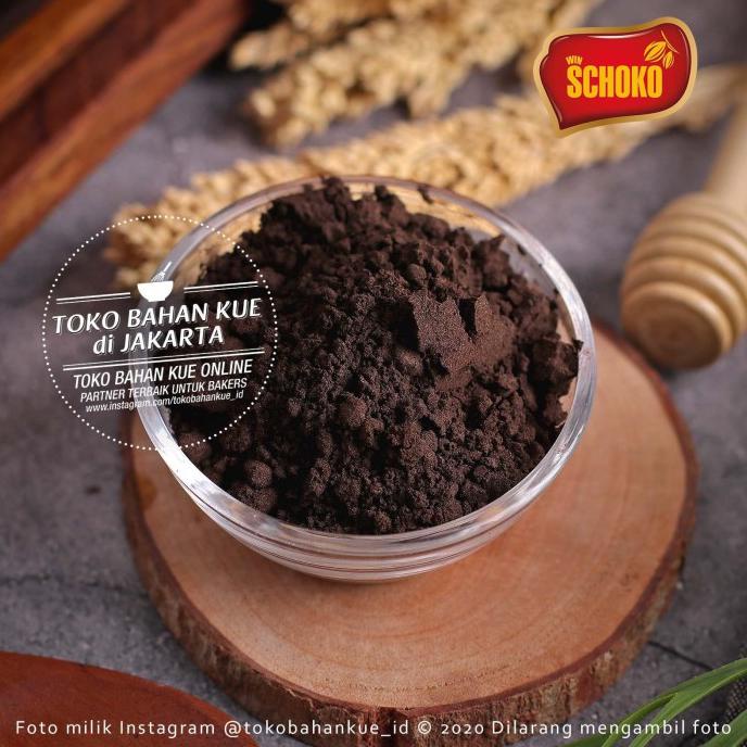 

SCHOKO COKLAT BUBUK JET BLACK 10/12 1KG HITAM PURE COCOA POWDER MURNI