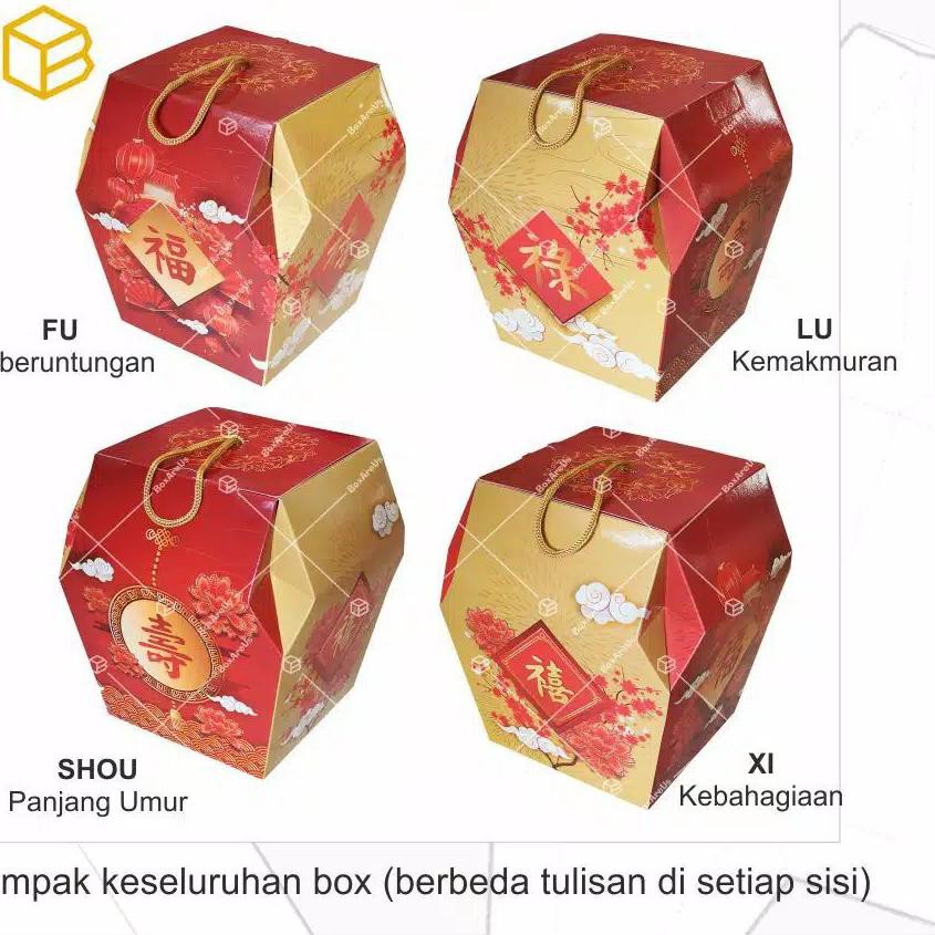 

Terkini!! Box Toples Kue Kering Packaging Imlek Sincia CNY Hampers Kemasan Cookies | TB-LAMP