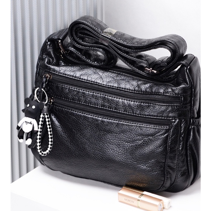 AND COD TAS SELEMPANG WANITA FASHION KOREA STYLE SLING BAG WOMEN MOTIF POLOS HITS IMPORT T122