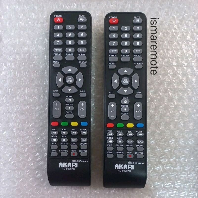 REMOTE REMOT TV AKARI SMART LCD/LED RC-9920AS