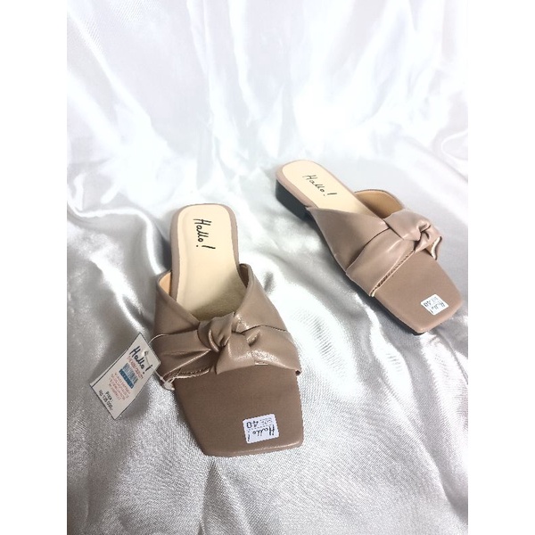 Hello! Siap Kirim Sandal Slop Wanita Sandal Hello Slop Pita Sandal mules cewek (Hello Aisyah)