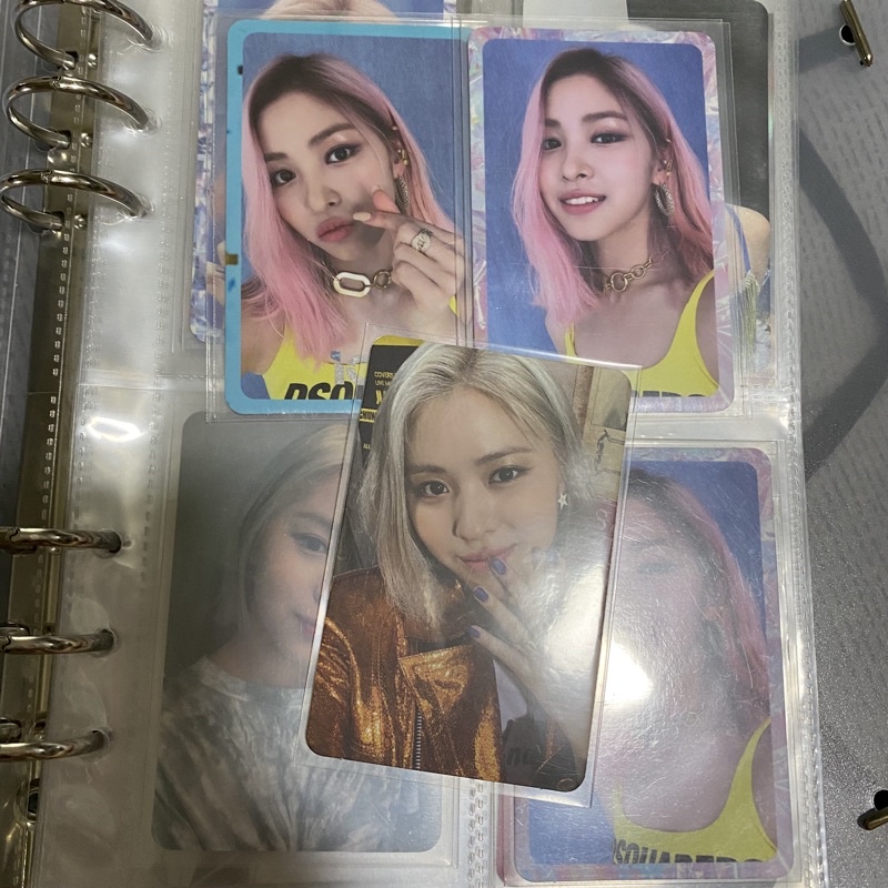 ryujin photocard pc itzy its icy border + not shy kuning