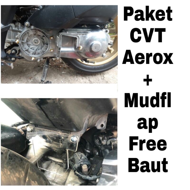 Paket Cover CVT Aerox Old Plus Mudflap