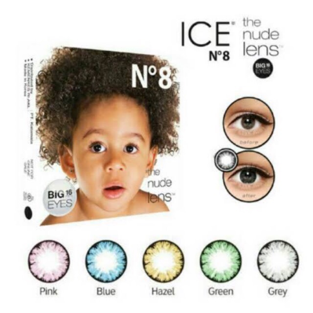 ICE N8 Softlens Big Eyes dia 16mm minus dan normal