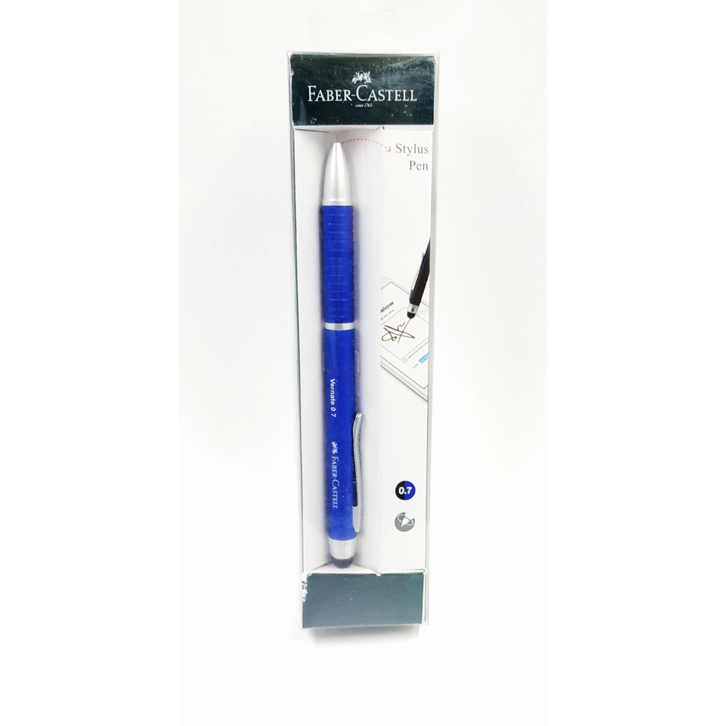 

Gramedia Jayapura - Faber Ballpoint Vernate Blue Barrel Stylus Pen 3 IN 1
