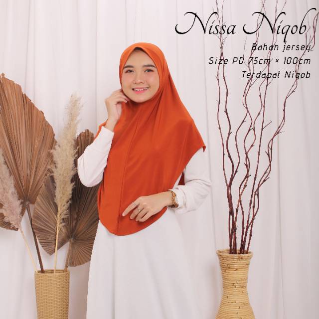 TERMURAH !!! BERGO CADAR/ HIJAB NIQOB - KHIMAR NISSA NIQOB BAHAN STELLA HALUS PREMIUM - BEST SELLER