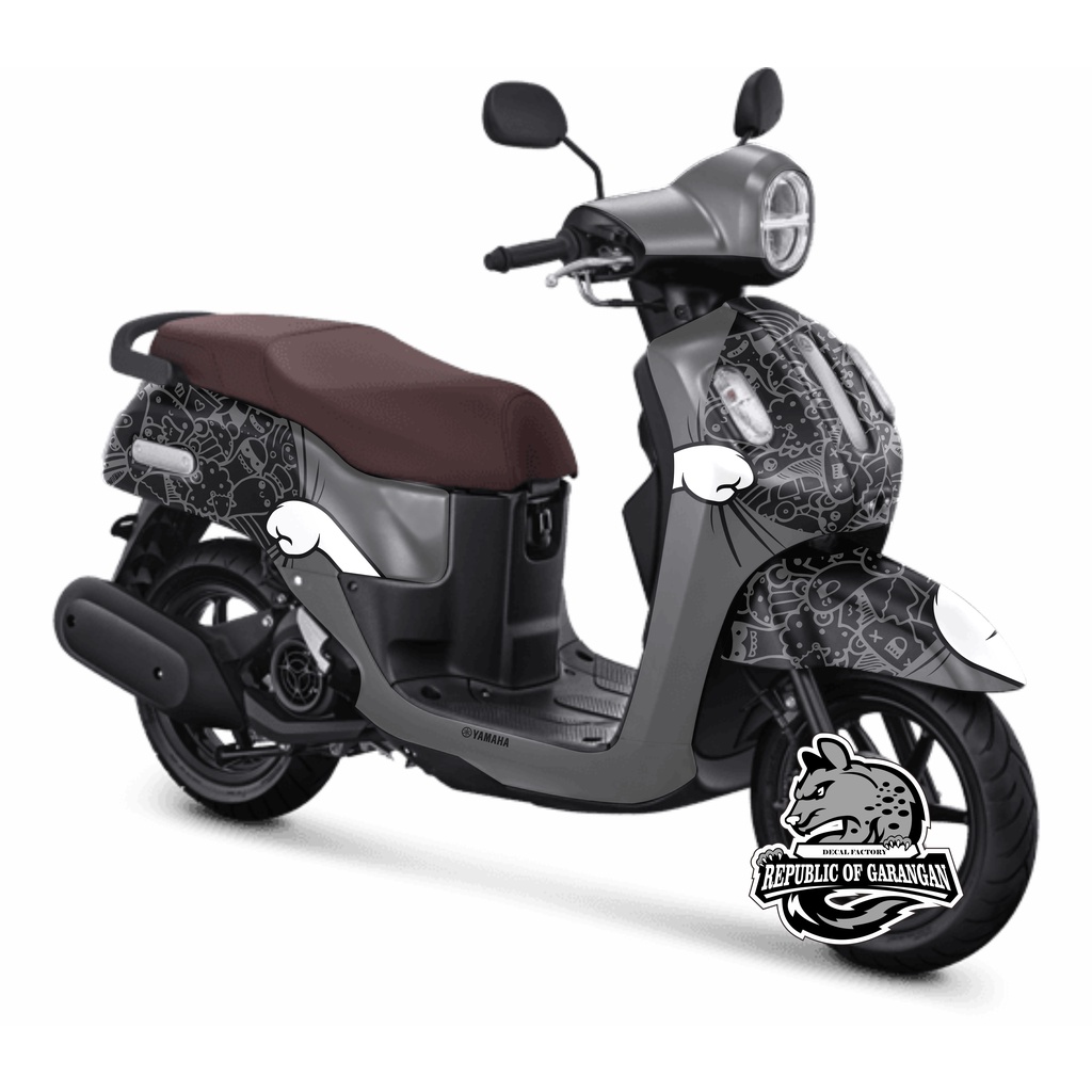 Decal FAZZIO Stiker Fullbody YAMAHA FAZZIO 2022 doodle art keren