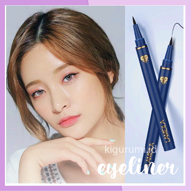 LAMEILA Eyeliner Mata Blue Gold Waterproof Tahan Air Dan Membuat Mata Lebih Berdefinisi Besar Atau Kecil LA131