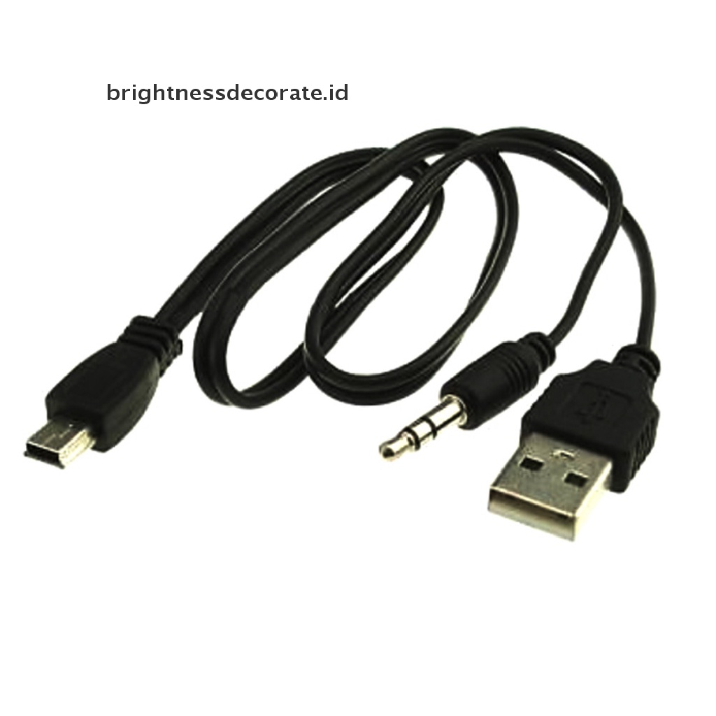 Kabel Audio Usb 2.0 To Mini Usb Male To 3.5mm Untuk Handphone