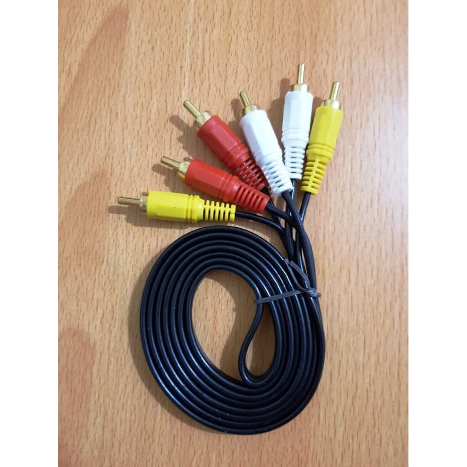 KABEL RCA 3 TO RCA 3 - KABEL VIDEO AV - KABEL MERAH PUTIH KUNING 1.5M