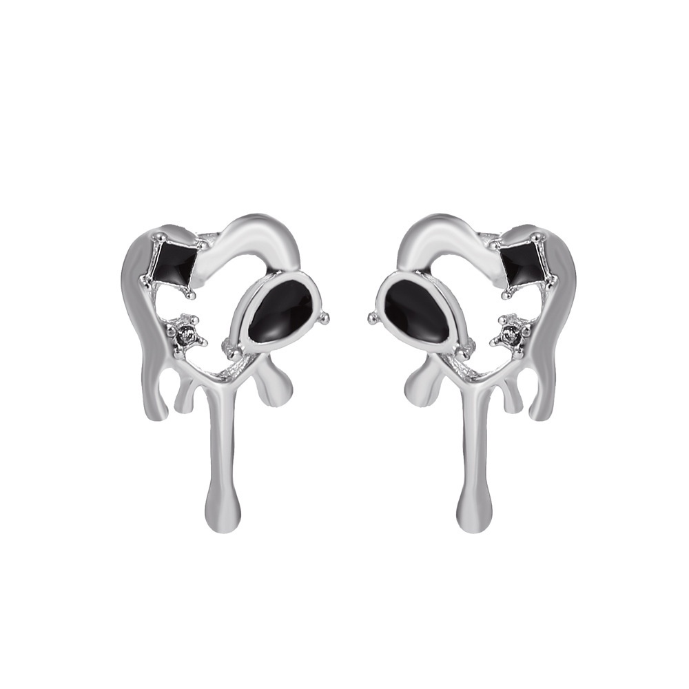 Anting Stud 925 Sterling Silver Bentuk Hati Gaya Korea Untuk Wanita