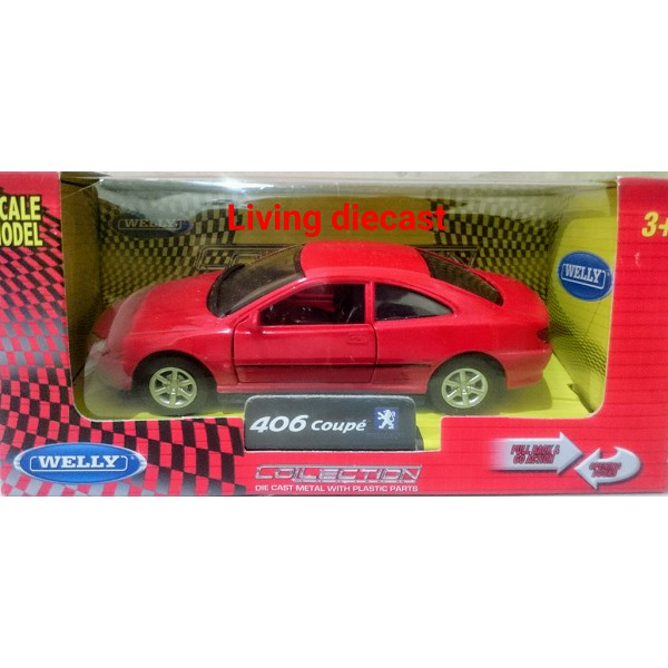 Diecast Miniatur Mobil peugeot Series - 406 (Red Color)