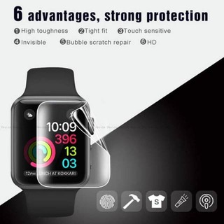 Anti Gores Jelly Full Lem Hydrogel Full Cover Apple Watch Untuk Seris 3 4 5 38 40 42 44 mm Hydrogel