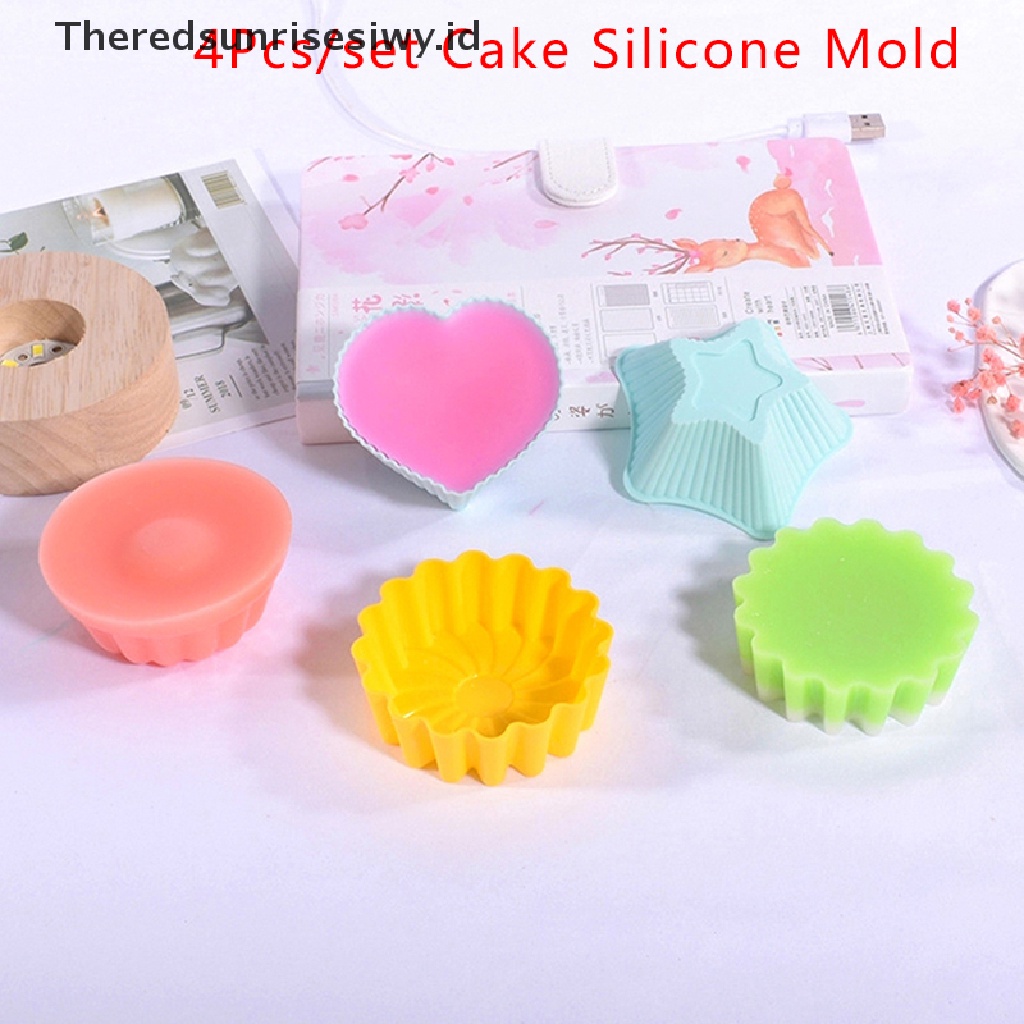 # Alat Rumah Tangga # 5 Pcs Cetakan Kue / Pudding / Jelly / Cookies Bentuk Kupu-Kupu Bahan Silikon