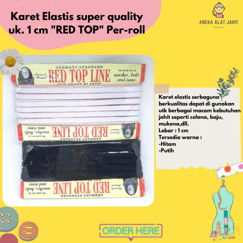 Karet Elastis Merk Red Top Line Berkualitas Bagus