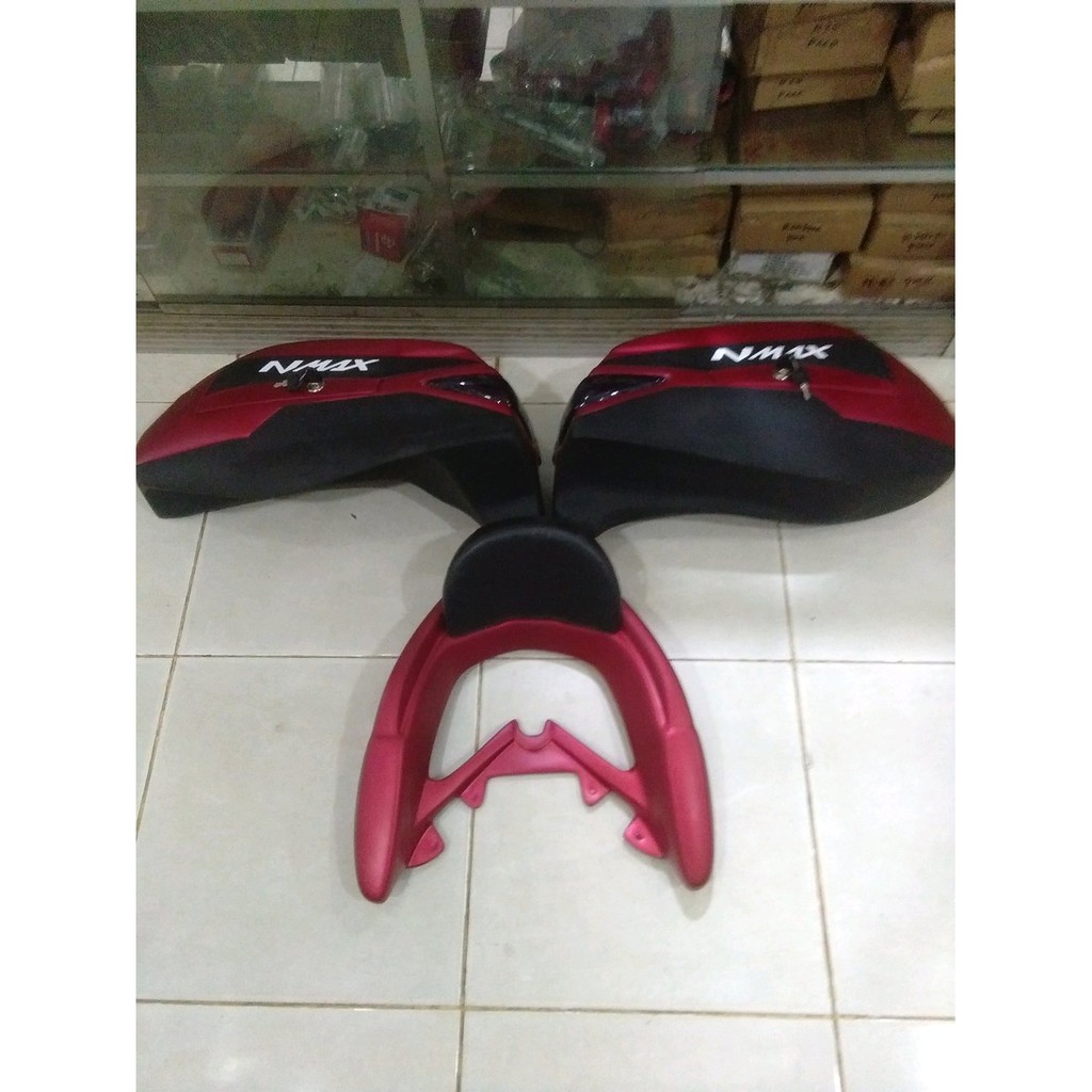 (promo)paketan senderan jok dan side box nmax box samping nmax senderan model pcx terbaru PNP