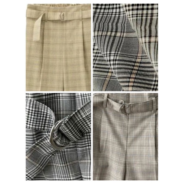 Celana UNQ Plaid CULLOTES Pants Original Branded