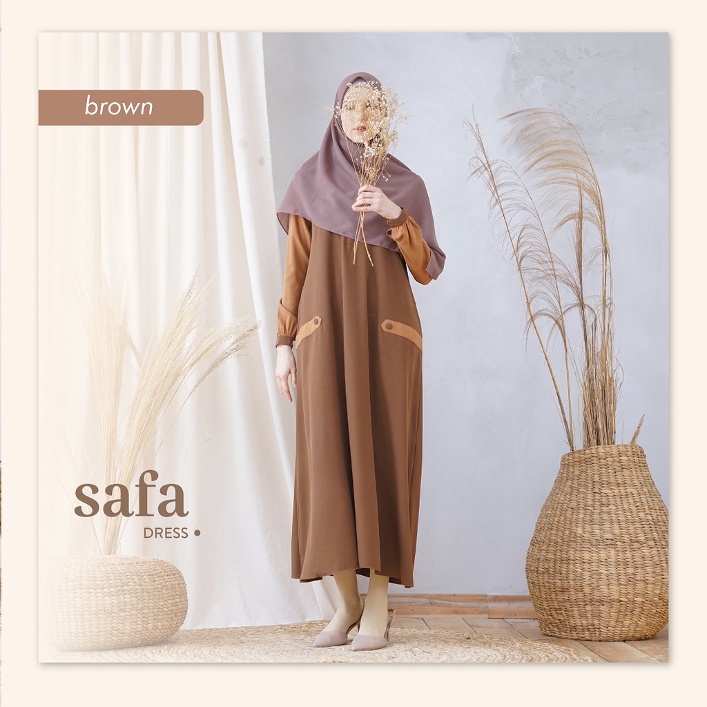 Giets - Safa Dress | Gamis Syari Premium Lebaran 2023 | Baju Muslimah Wanita Modern