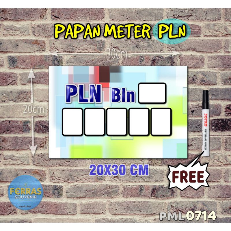 

Ferras Papan Meter Listrik PLN PAM motif Unik - Pastel 14